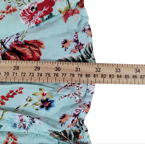 Anthropologie Abel the Label Floral Maxi Dress Women Small Off Shoulder Hawaiian - Picture 8 of 8